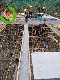 中空塑料模板施工现场